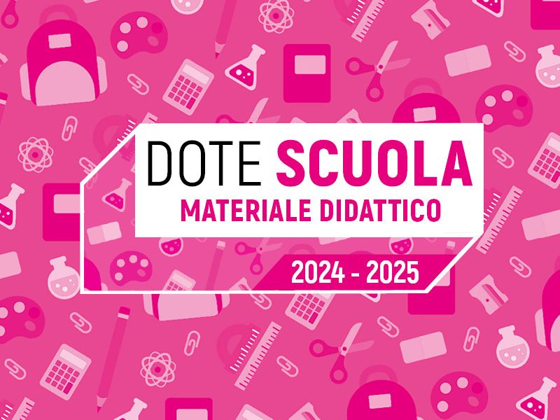 Immagine Dote Scuola – componente Materiale Didattico a.s. 2024/2025 e Borse di studio statali a.s. 2023/2024 